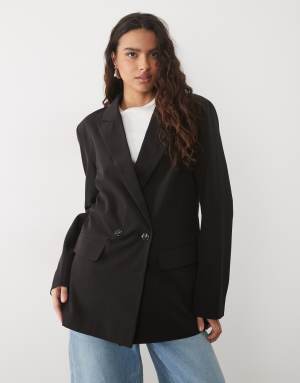 Miss Selfridge oversized blazer in black