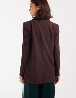 Miss Selfridge Oversized Blazer In Red
