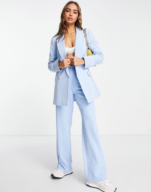 Miss Selfridge oversized blazer in pale blue ASOS