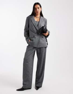 Miss Selfridge Oversized Blazer In Gray