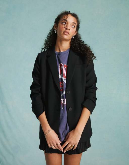 Miss Selfridge - Oversized blazer in zwart