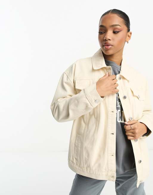 Oversized shop cream jacket