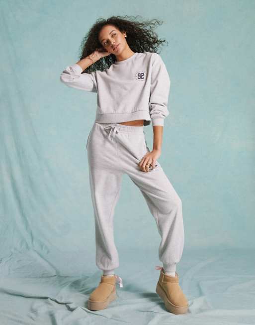 Grey Utility Pocket Drawstring Loungewear Set - Grey / S/M - 8/10