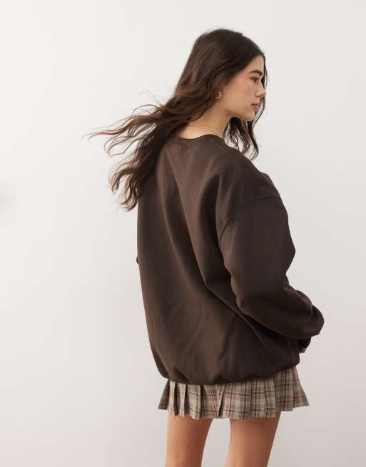Miss Selfridge - Oversized og brun trøje med englemotiv, 4 af 4