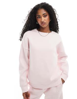 Shop Miss Selfridge Oversized Puff Print Logo Sweatshirt In Pink