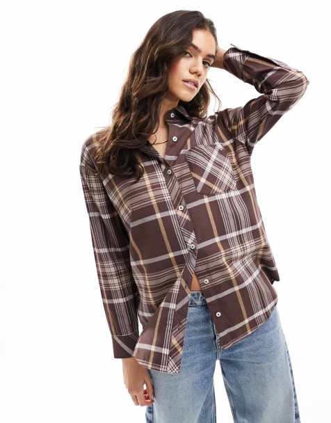 Women's Checkered & Plaid Shirts, Red Check Shirts