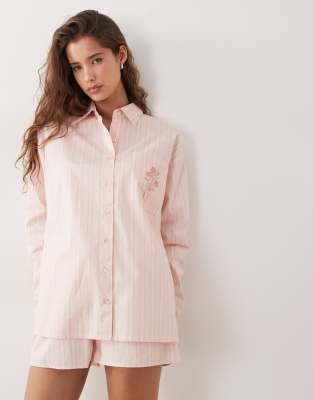 Miss Selfridge Oversized Shirt In Pink