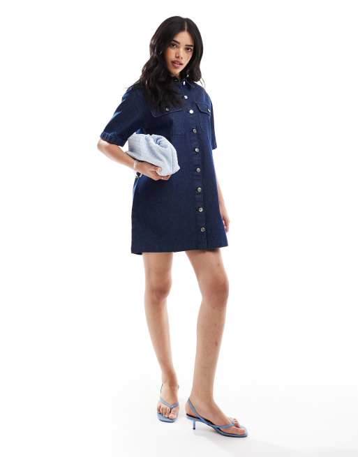 miss selfridge denim shirt dress Miss Selfridge - Denim Shirt Dress - Women - Cotton - 4 US