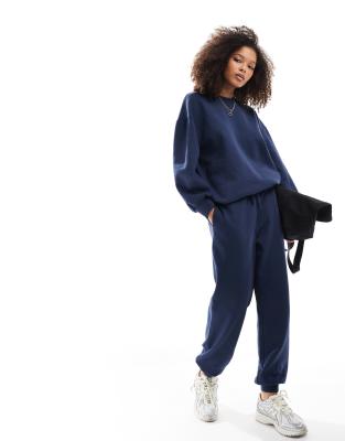 oversized sweatpants in navy - part of a set