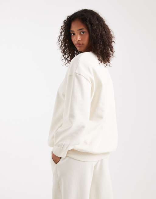 Miss Selfridge oversized sweatshirt in ecru, 4 of 4