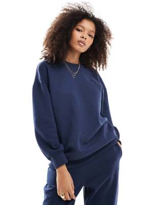 Shop Miss Selfridge oversized sweatshirt in Navy part of a set Online – Trendy & Affordable Fashion