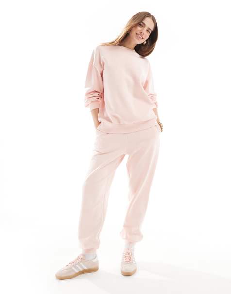 Miss Selfridge - Oversized sweatshirt in roze met acid wash, deel van co-ord set - view 1