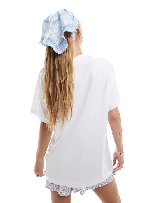 Miss Selfridge oversized t-shirt in postcard print, 3 of 4