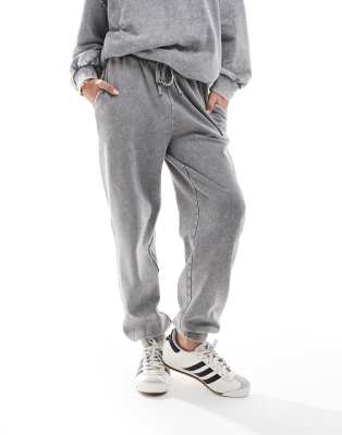 Miss Selfridge oversized sweatpants in acid wash gray - part of a set