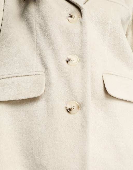 Cream wool hot sale jacket womens