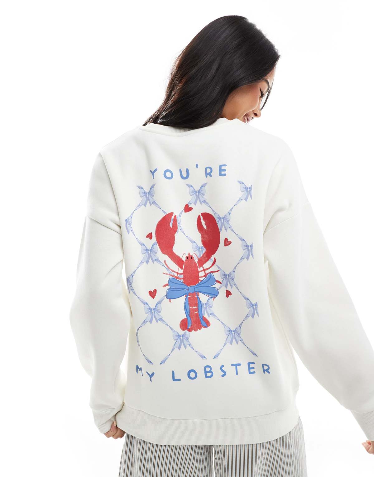 Miss Selfridge oversized your my lobster bow sweater