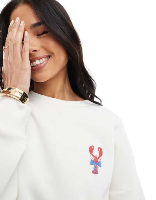 Miss Selfridge oversized you're my lobster bow sweater, 2 of 4
