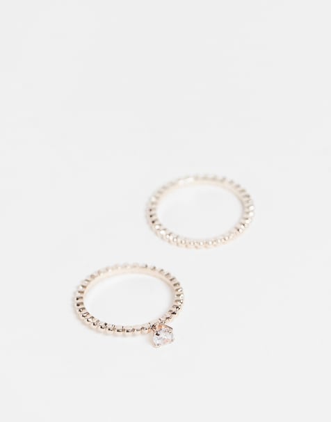 Miss Selfridge pack of stacking rings - view 1