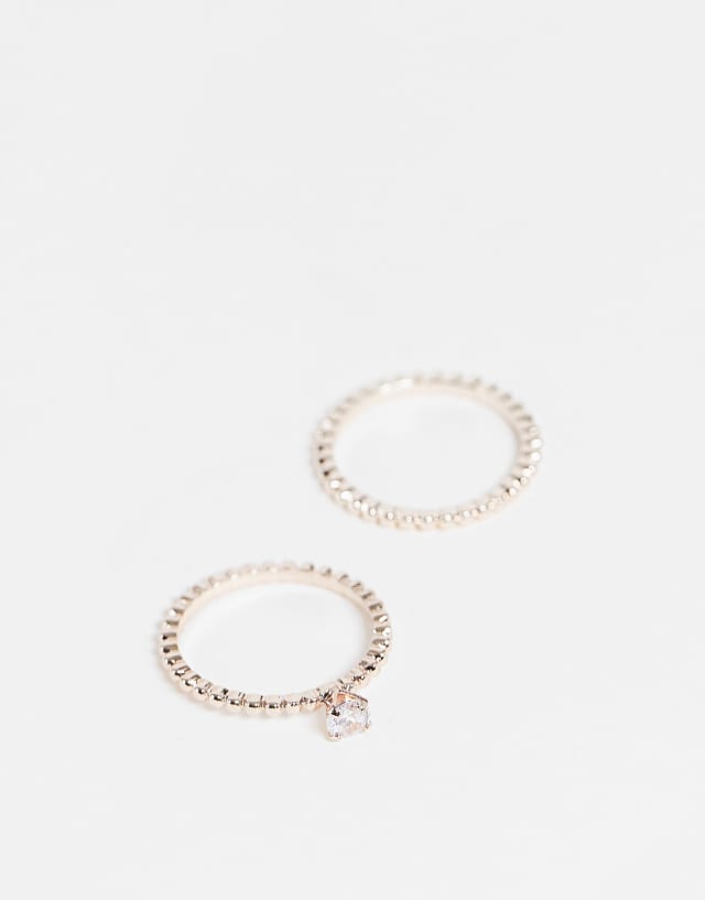 Miss Selfridge pack of stacking rings