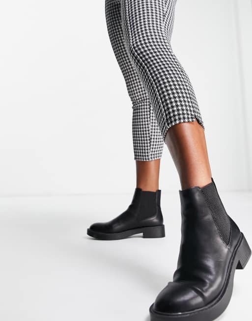 Miss Selfridge - Pantalon à carreaux en maille point de Rome - Noir et blanc, 3 de 4