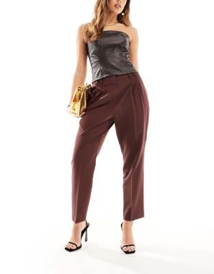 Miss Selfridge - Pantalon de tailleur droit - Chocolat-Marron