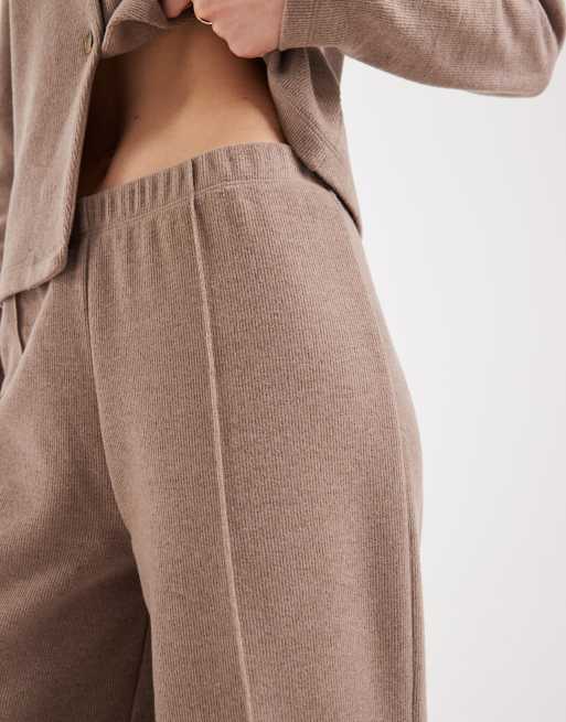 Miss Selfridge - Pantalon d'ensemble côtelé effet brossé - Marron, 5 de 5