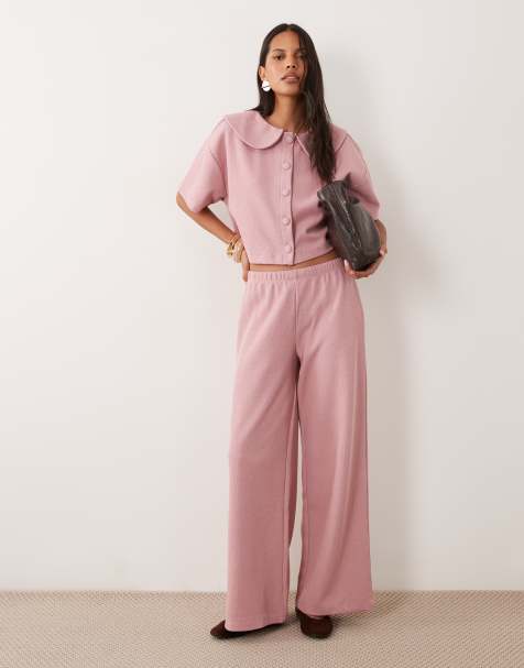 Miss Selfridge - Pantalon doux au toucher - Rose mauve - view 1