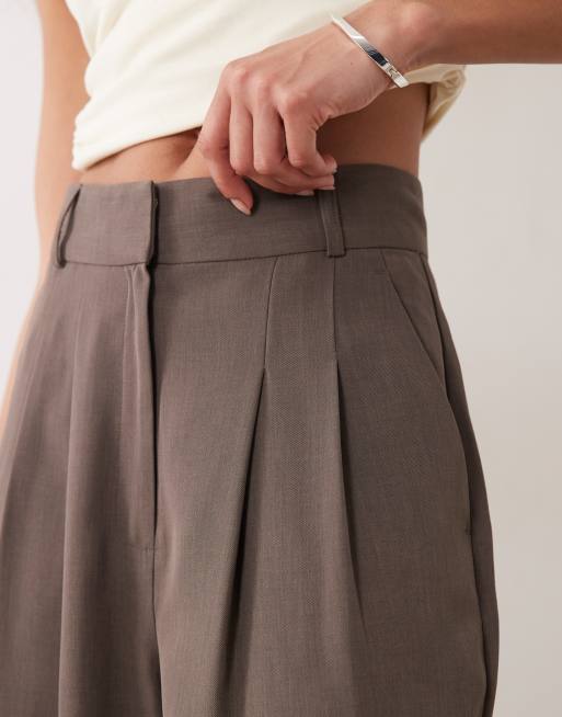 Miss Selfridge - Pantalon habillé ample d'ensemble - Champignon, 3 de 5