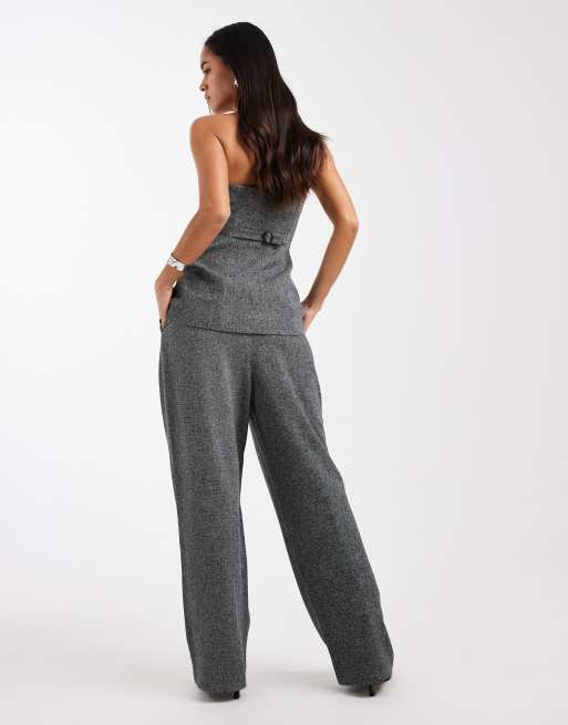 Miss Selfridge - Pantalon habillé ample d'ensemble - Poivre et sel, 3 de 5