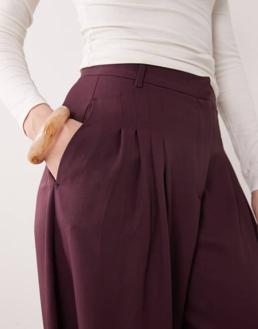 Miss Selfridge - Pantalon habillé coupe ballon - Figue, 2 de 5