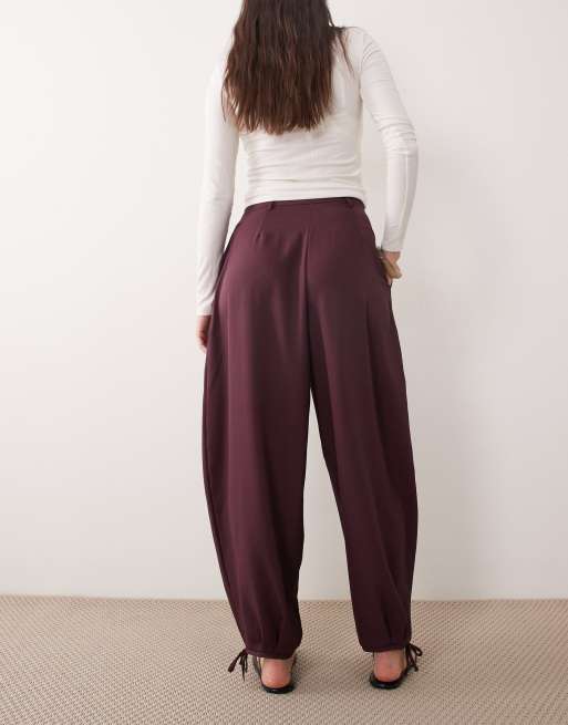Miss Selfridge - Pantalon habillé coupe ballon - Figue, 5 de 5