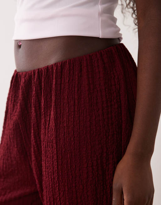 Miss Selfridge pantalon large ballon couleur vin, 5 de 5