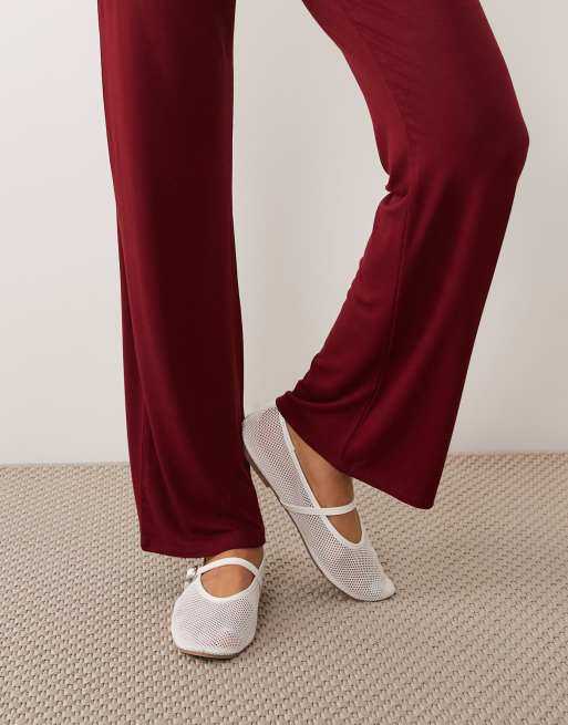 Miss Selfridge pantalon large coordonné prune, 5 de 5