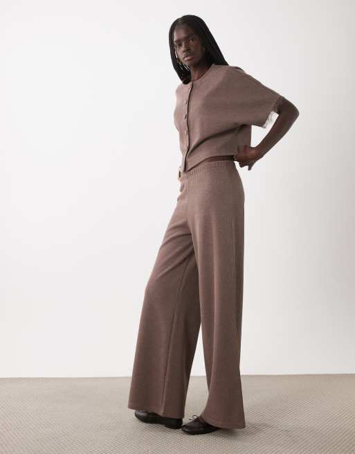 Miss Selfridge pantalon large marron en ensemble, 3 de 5