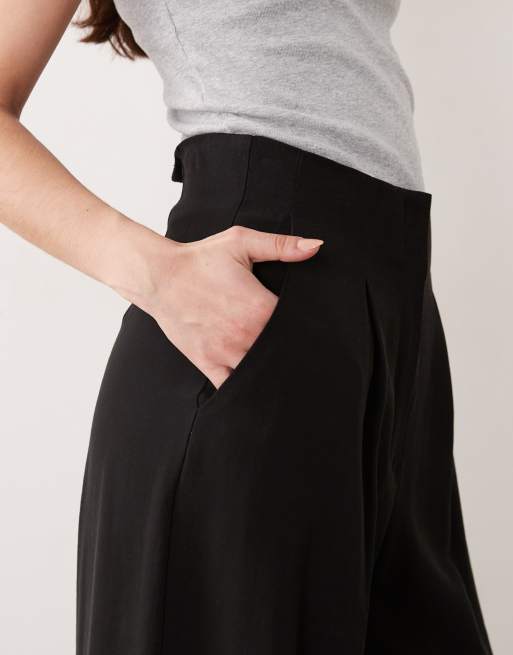 Miss Selfridge - Pantalon palazzo ajusté fluide - Noir, 4 de 5
