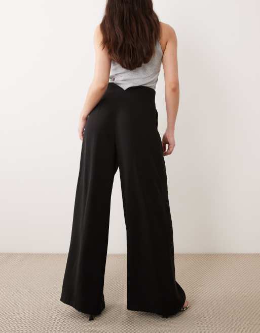Miss Selfridge - Pantalon palazzo ajusté fluide - Noir, 5 de 5