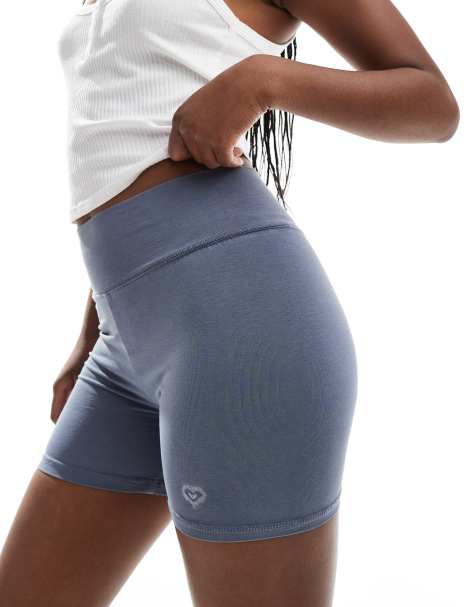 Miss Selfridge - Pantaloncini leggings blu slavato in coordinato - view 1