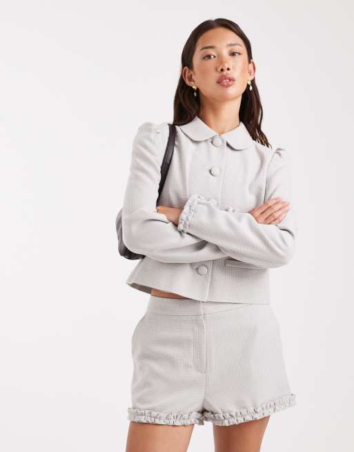 Miss Selfridge - Pantaloncini sartoriali grigi in coordinato, 2 di 5