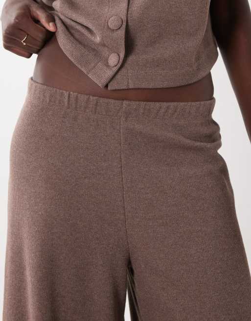 Miss Selfridge pantalone a gamba larga marrone in coordinato, 2 di 5