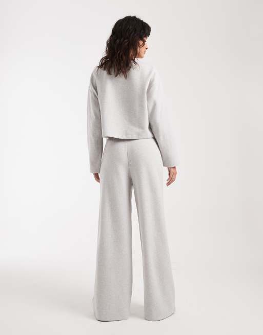 Miss Selfridge - Pantaloni a fondo ampio grigio chiaro in coordinato, 3 di 5