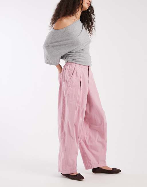 Miss Selfridge - Pantaloni casual con gamba cilindrica rosa, 2 di 5