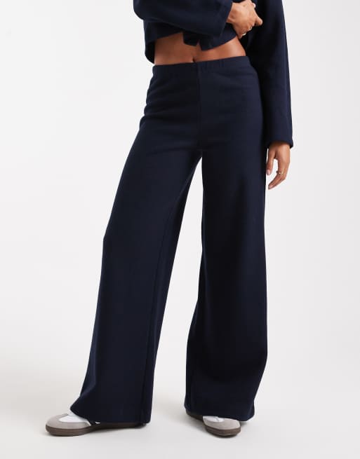 Miss Selfridge - Pantaloni morbidissimi blu navy in coordinato, 4 di 5