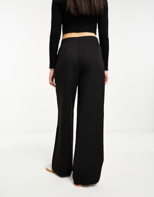 Miss Selfridge - Pantaloni neri sartoriali con fondo ampio, 2 di 4