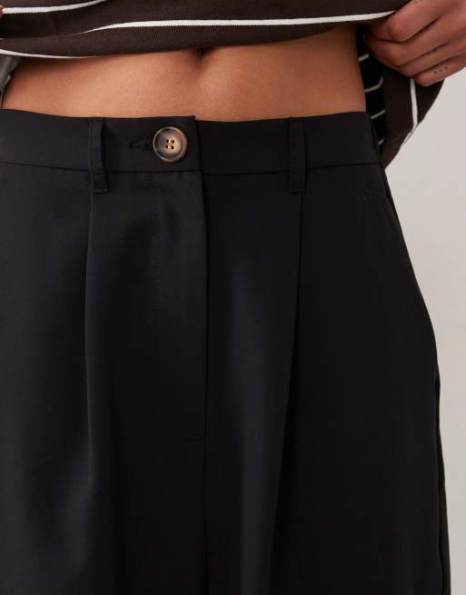 Miss Selfridge - Pantaloni neri sartoriali con fondo ampio, 3 di 5