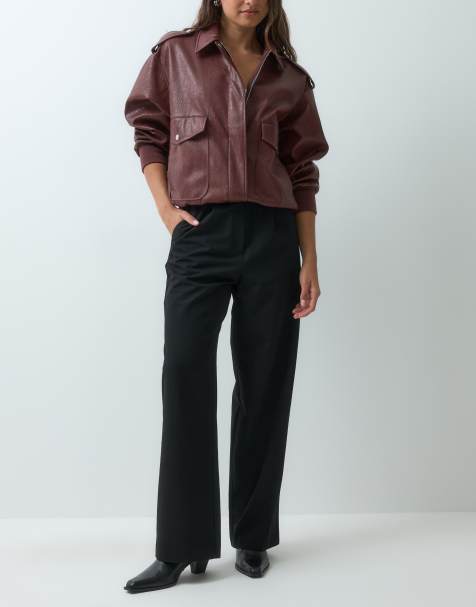 Miss Selfridge - Pantaloni neri sartoriali con fondo ampio - view 1