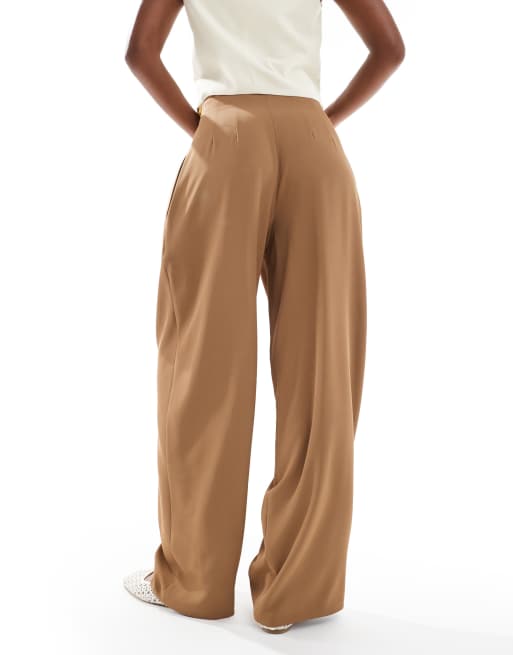 Miss Selfridge - Pantaloni sartoriali a cilindro color tabacco, 3 di 5