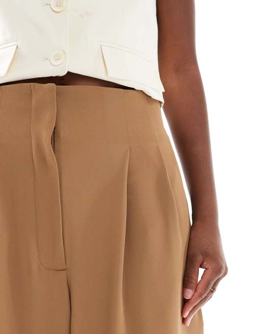Miss Selfridge - Pantaloni sartoriali a cilindro color tabacco, 4 di 5