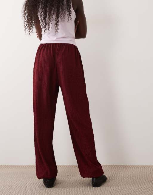 Miss Selfridge pantaloni wide leg balloon color vino, 2 di 5
