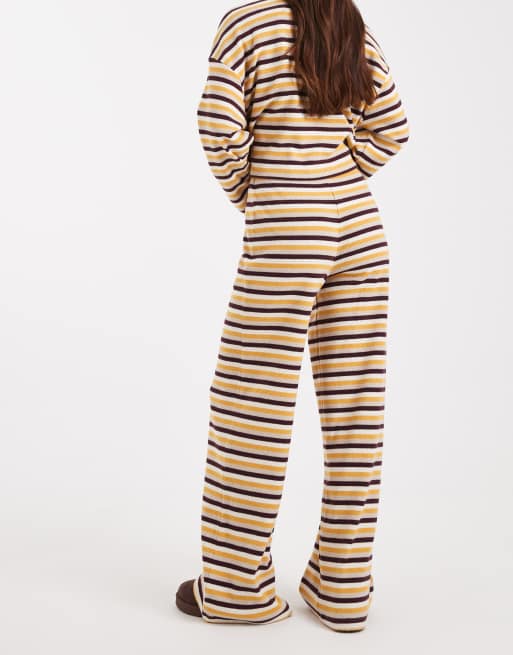Miss Selfridge pants in burgundy stripes - part of a set, 4 of 5
