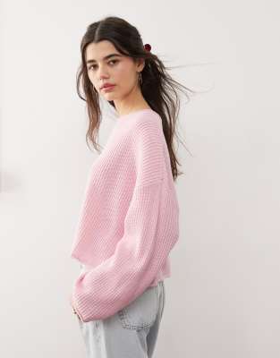 Miss Selfridge - Pastelpink og løstsiddende trøje - view 1